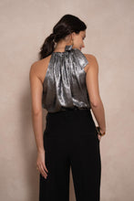 Metallic Silver Halter Top/Pre Order