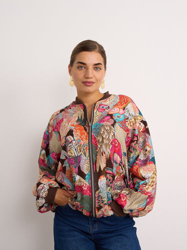 Print Bomber Jacket