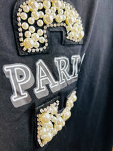 Paris/Pearl Embellished T- Shirt/Black