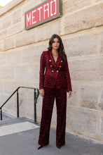 Burgundy Sequin Trousers