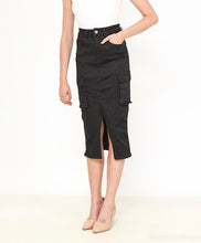 Black Cargo Skirt