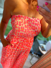 Bandeau Animal Cheesecloth Jumpsuit