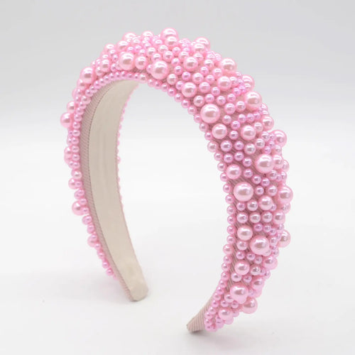 Pearl Headband/Baby Pink