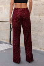 Burgundy Sequin Trousers