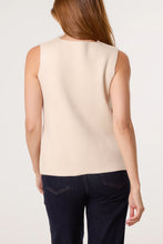 Gold Brooch Vest/Beige