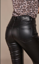 Faux Leather Flared Trousers