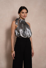 Metallic Silver Halter Top/Pre Order