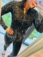 Black Sequin Shirt