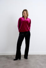 Lila Velvet Top/Fuschia