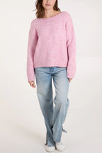 Sequin Bow Back Jumper/Pink