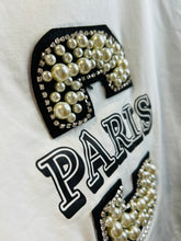 Paris/Pearl Embellished T- Shirt/White