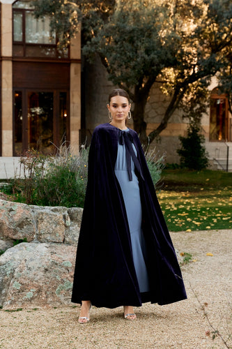 Midnight velvet cape