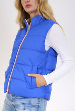 Reversible Mid-Season Down Jacket – Royal/Gold