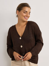 Lurex Cardigan/Chocolate Brown