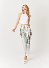 Silver Textured metallic trousers