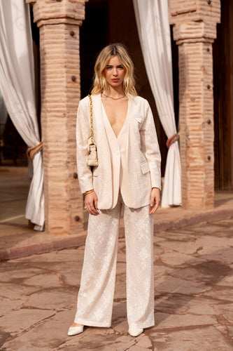 Ivory Lace & Sequin Suit