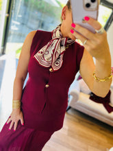 Equestrian Inspired Neck Scarf/Wine