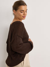 Lurex Cardigan/Chocolate Brown