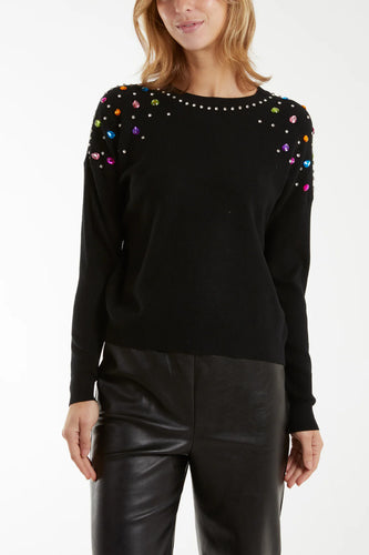Shoulder Embellished Jumper