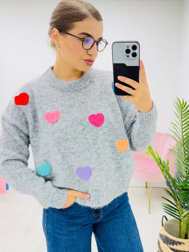 Heart Print Jumper