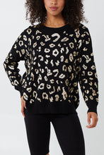 Lurex Leopard Print Jumper