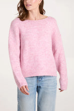 Sequin Bow Back Jumper/Pink