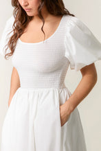Puff Sleeve Midi Dress