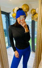 Fleece Lined Pom Pom Hat/Royal Blue - KC Dresses
