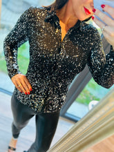 Black Sequin Shirt