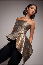 Jacquard Top in Bronze Gold