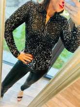 Black Sequin Shirt