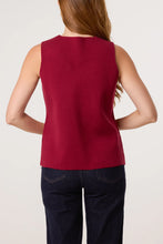 Gold Brooch Vest/Wine