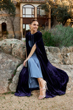Midnight velvet cape