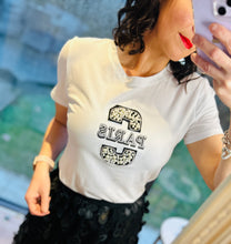 Paris/Pearl Embellished T- Shirt/White