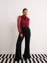 Polka Dot Chiffon Blouse