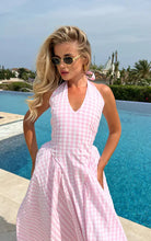 Gingham Check Midi Dress