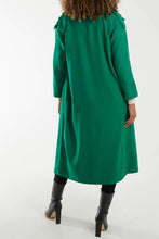 Double Breasted Trench Coat/Green