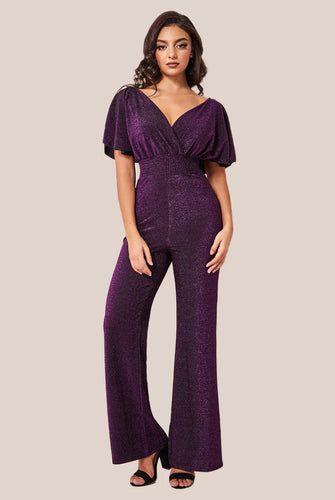 Lurex Wrap Style Jumpsuit