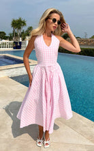 Gingham Check Midi Dress