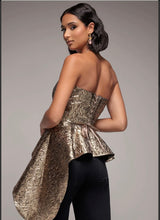 Jacquard Top in Bronze Gold