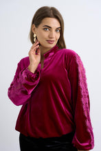 Lila Velvet Top/Fuschia