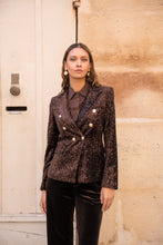 Chocolate Brown Sequin Blazer