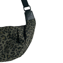 Brixton Cross Body Sling Bag - Green Leopard Print - Large