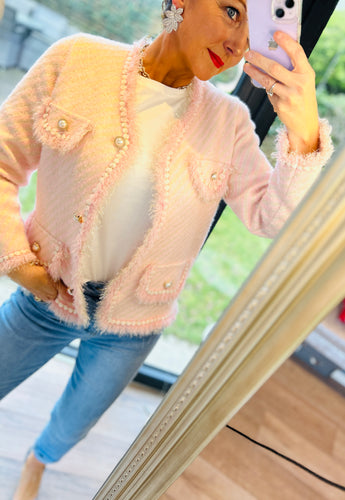 Coco Knitted Jacket/Pink