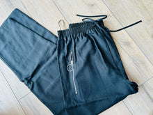 Elasticated Zip Trousers/Black