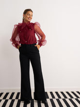 Polka Dot Chiffon Blouse