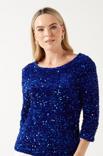 Velvet/Sequin Top/Royal Blue