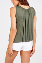 Essential Bubble Top With Necklace/khaki