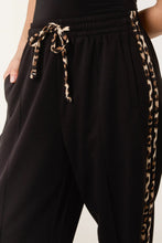 Leopard Side Stripe Drawstring Jogger