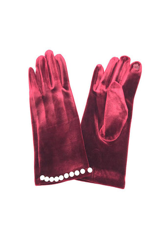 Velvet Gloves/Burgundy - KC Dresses